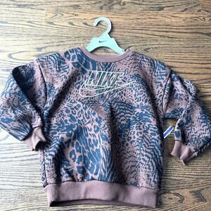 New Nike Animal Print Swoosh Logo Boy's Sweatshirt - 4